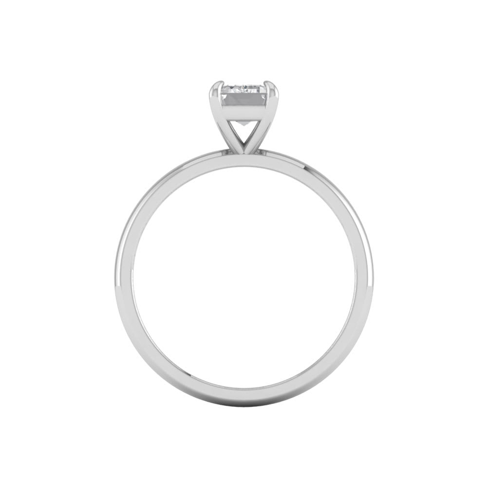 1ct Emerald Cut Mossanite Engagement Ring