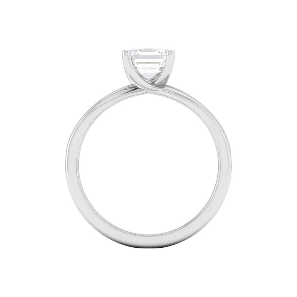 1 Carat Asscher Lab Diamond Engagement Ring