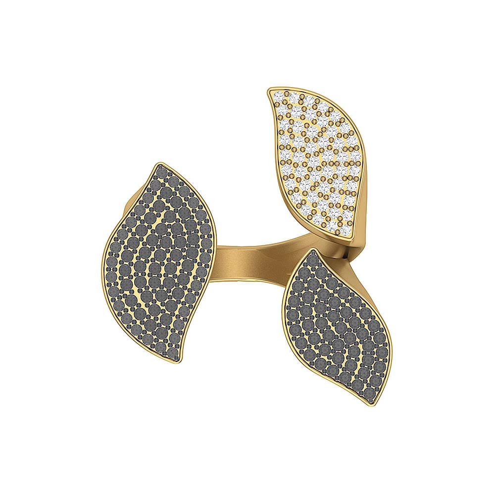 Modern look ring in 18ct gold