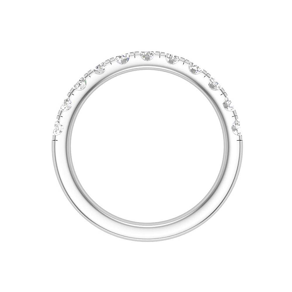 7 points Scalloped Pave Diamond Ring