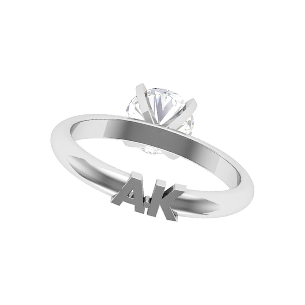 Personalised Initial lab Engagement Ring