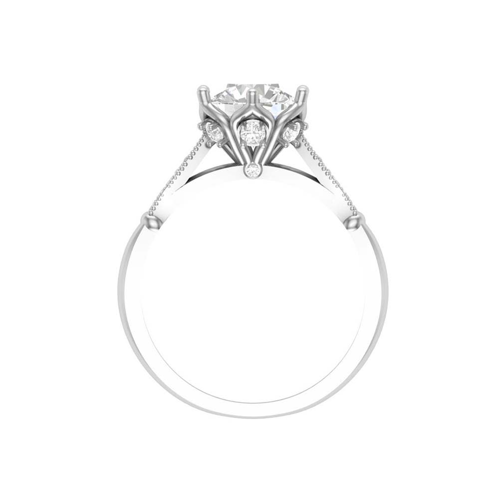 2ct Lab Grown centre Solitaire Vinage design