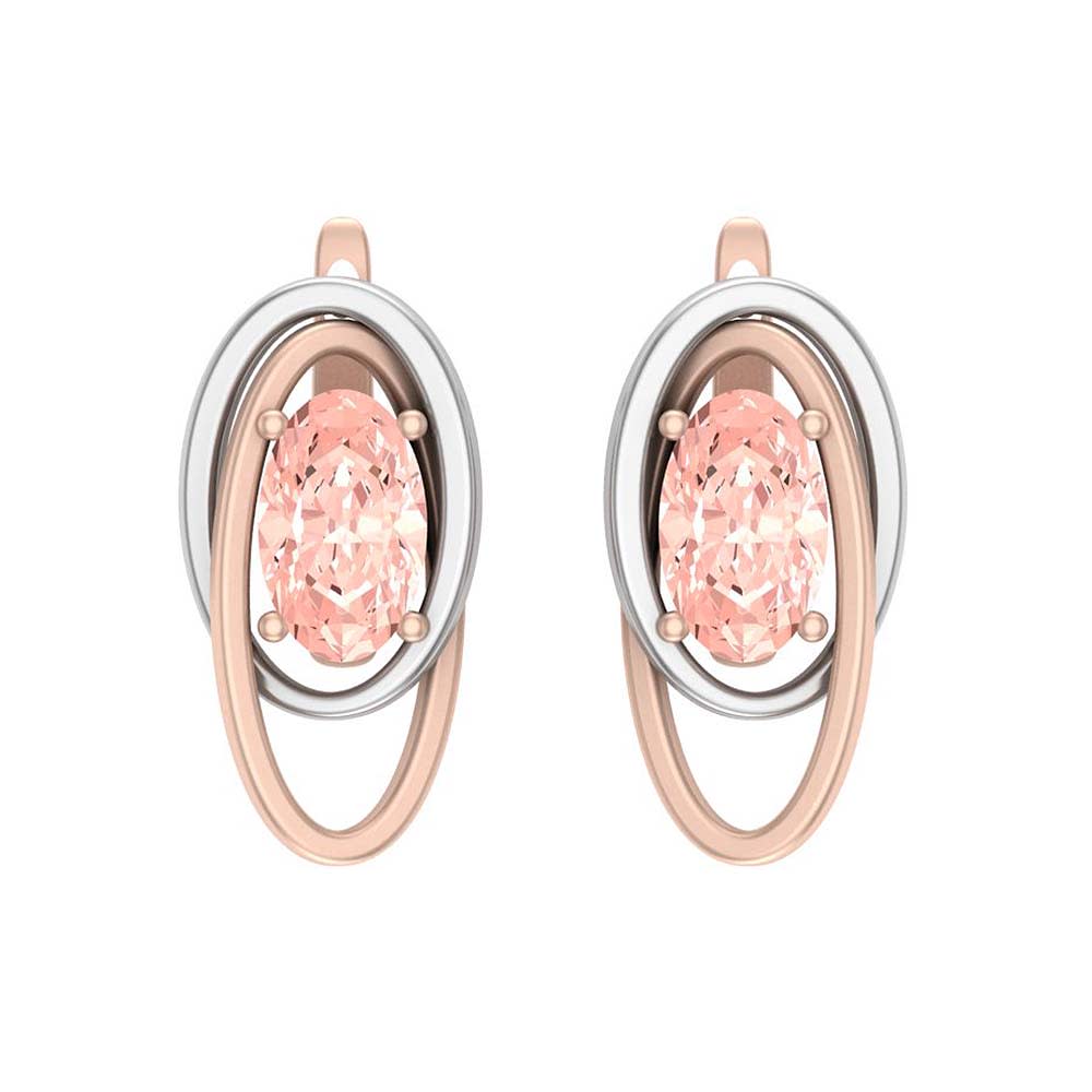 Two tone Morganite Earrings