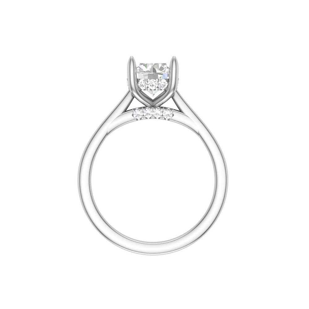 Round Lab Diamond With Hidden Halo