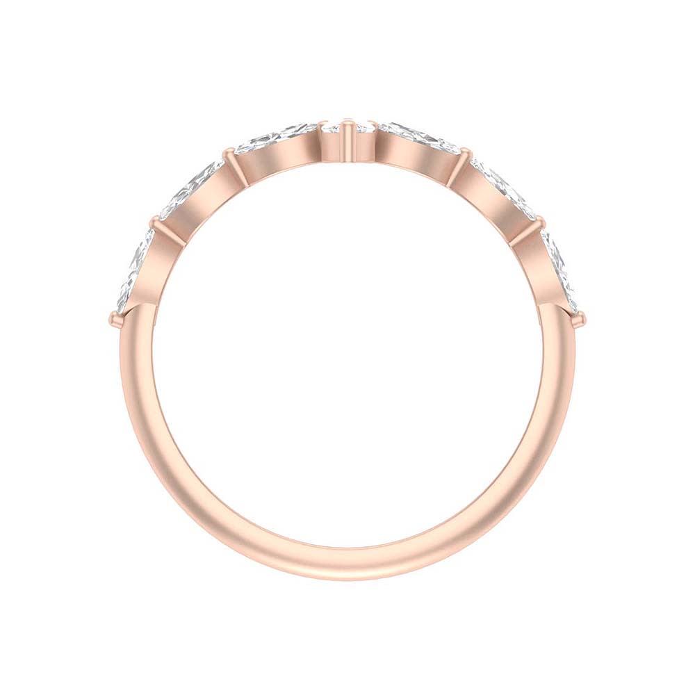 Marquise Natural diamond band
