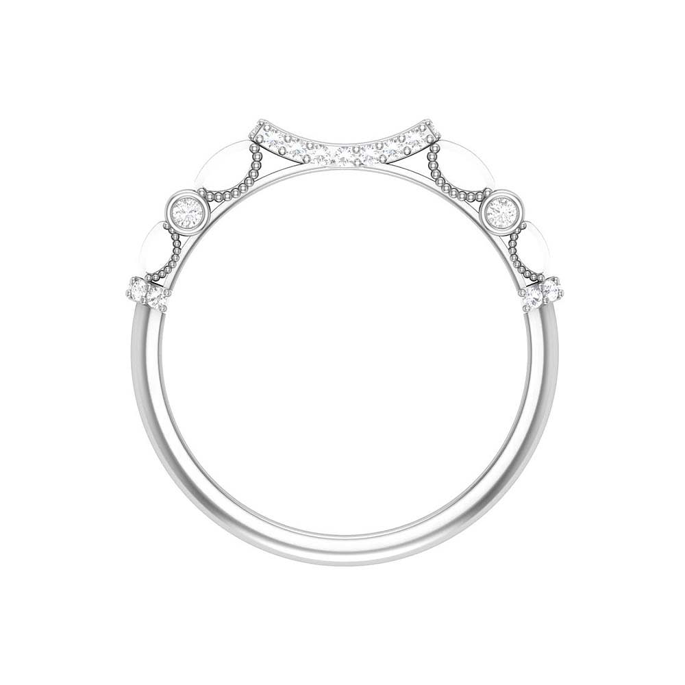 Curved Filigree Diamond band