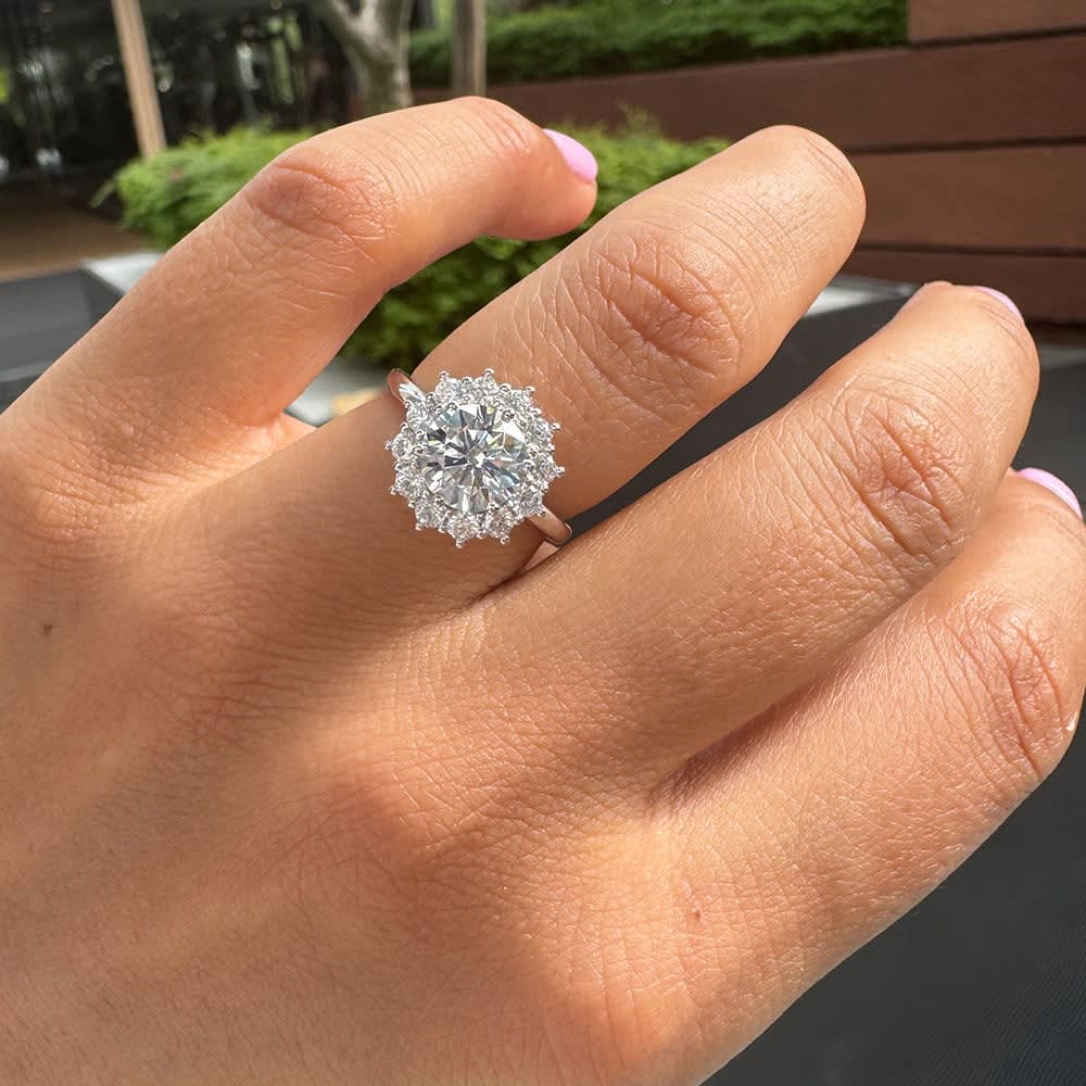 Classic 2ct Lab Halo Engagement Ring