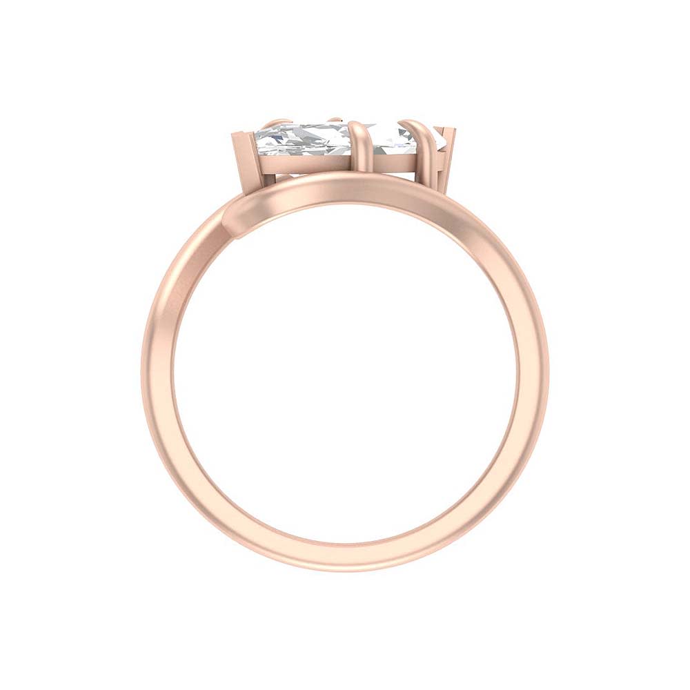 Wave setting with Lab marquise cut