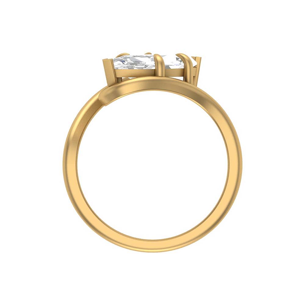 Wave setting with Lab marquise cut