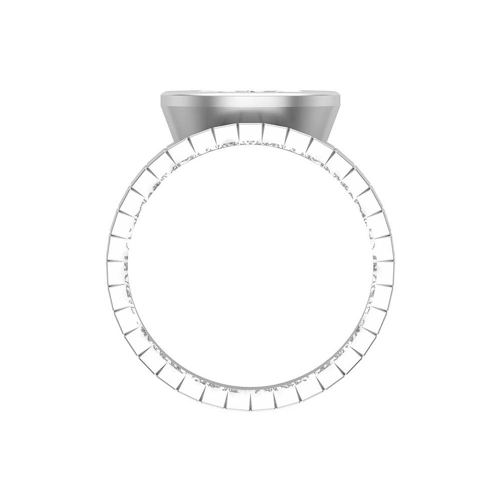 Lab Diamond Marquise cut wide band ring