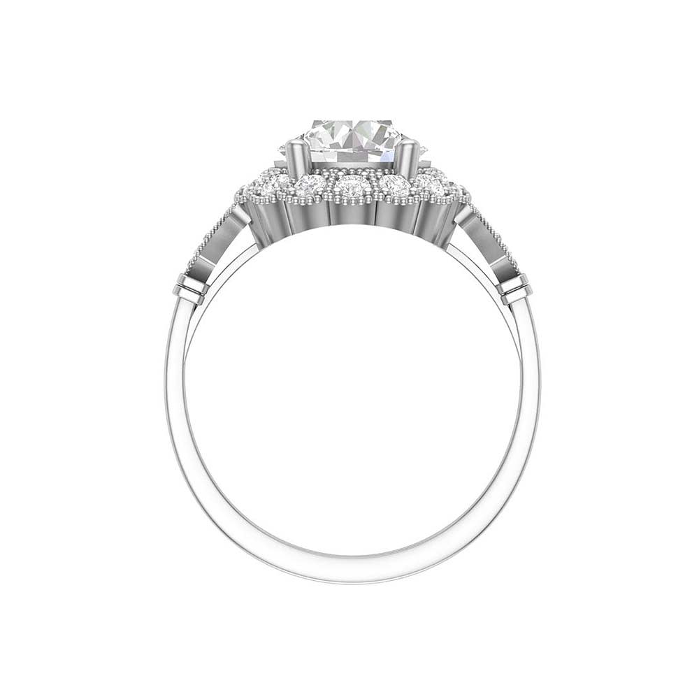 2 carat Antique Style Engagement Ring