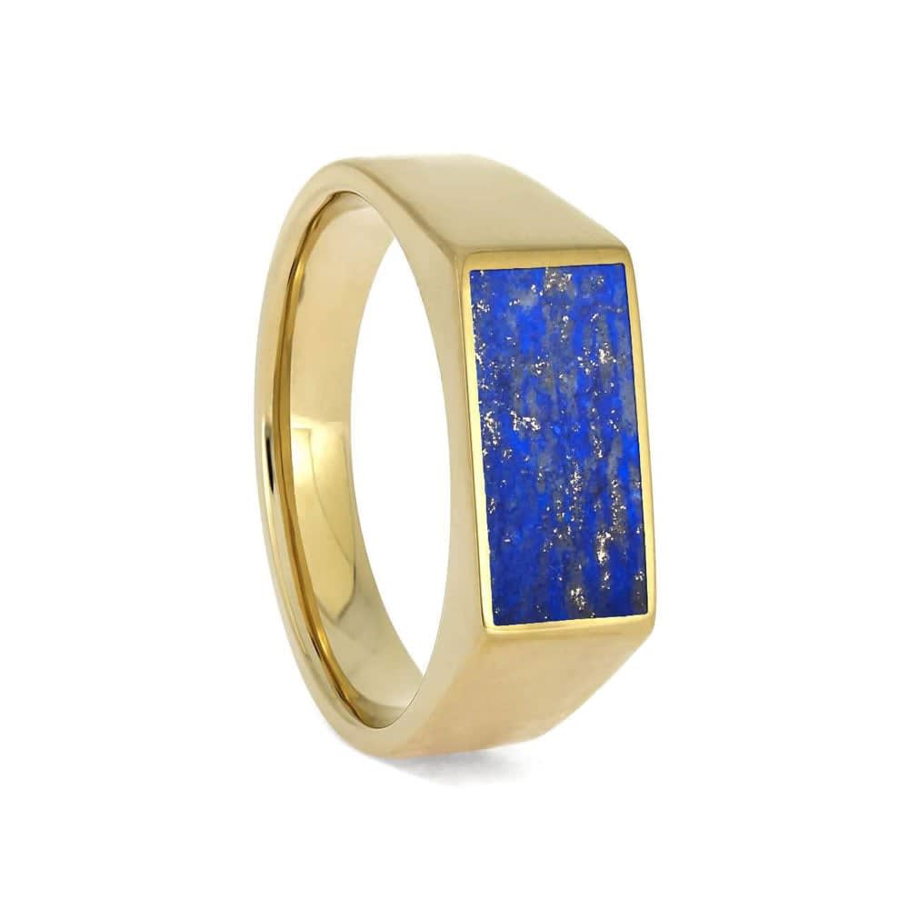 Lapi Lazuli Gold Signet Ring