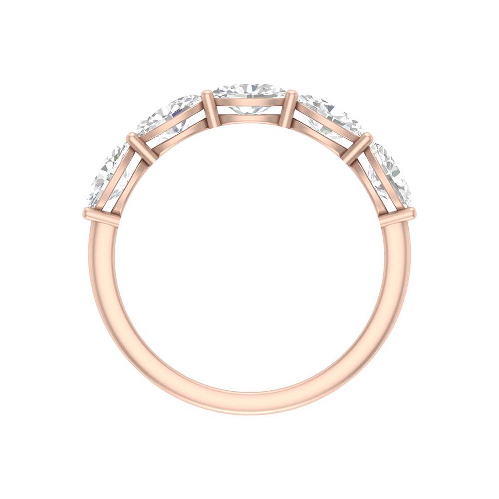 West to East oval Lab diamond band