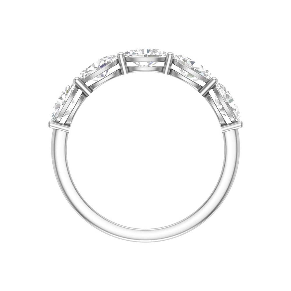 West to East oval Lab diamond band