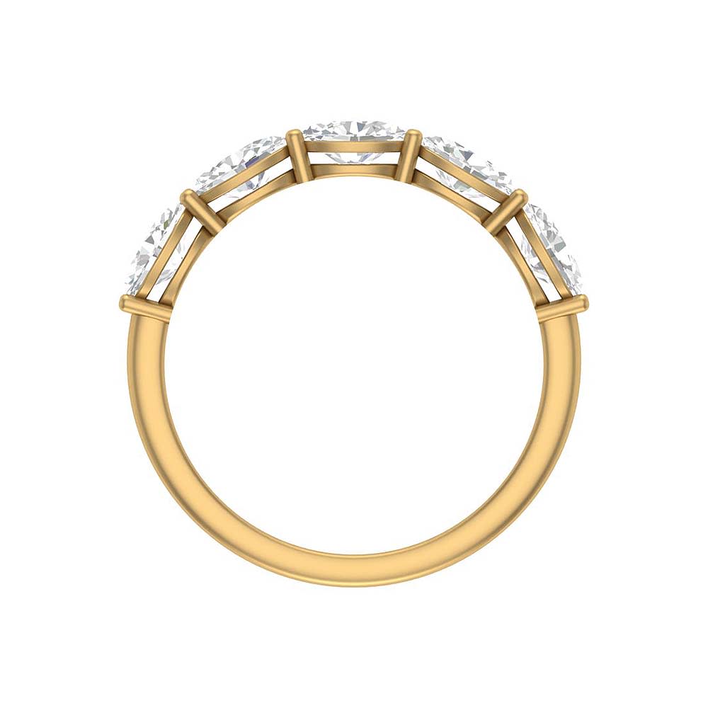 West to East oval Lab diamond band