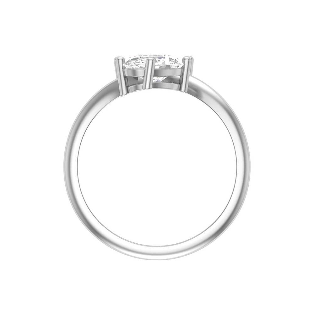 Pear and oval lab diamond ring