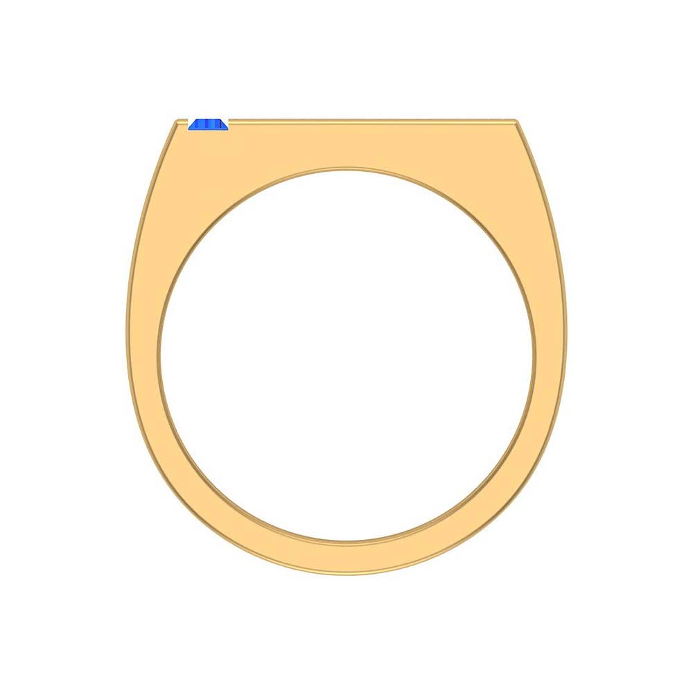 Ceylon Baggette Sapphire Gents ring