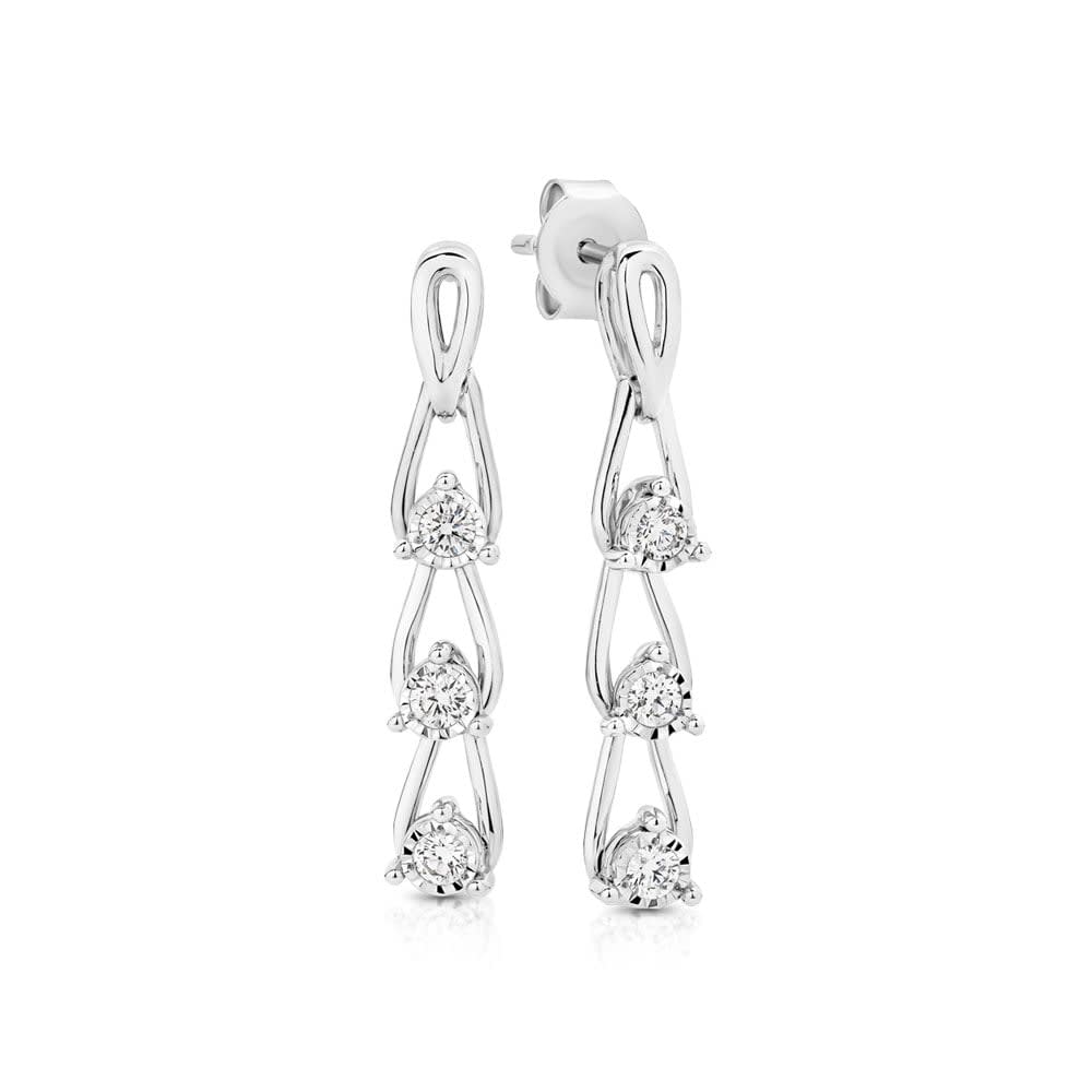 Natural Diamond Drop Earrings