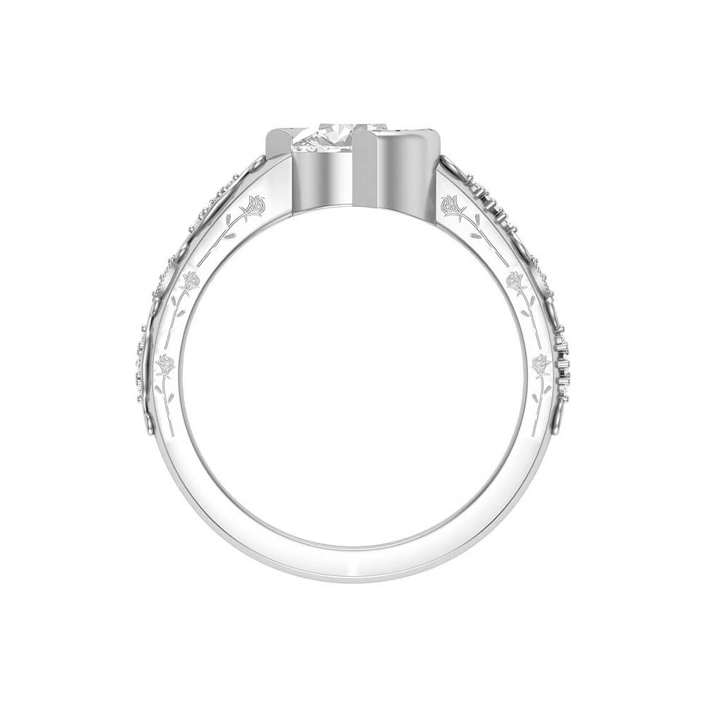 Vintage bezel setting Natural diamond 1ct centre