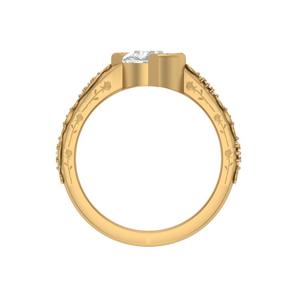 Vintage bezel setting Natural diamond 1ct centre