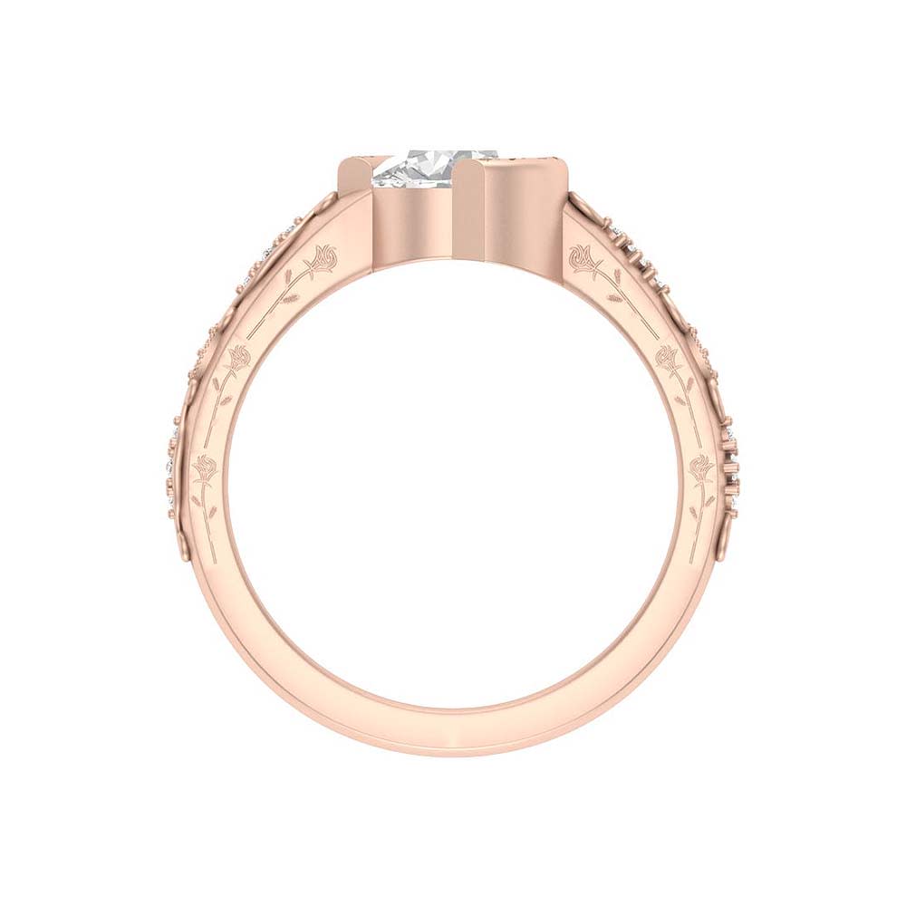 Vintage lab diamond 1ct bezel setting