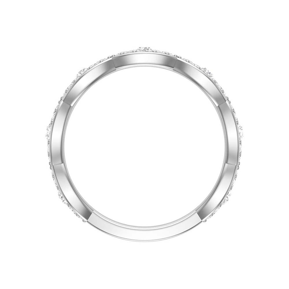 Modern vintage diamond band