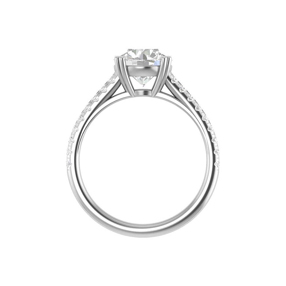 Lab grown diamond 2ct centre and diamond shoulders Engagement ring