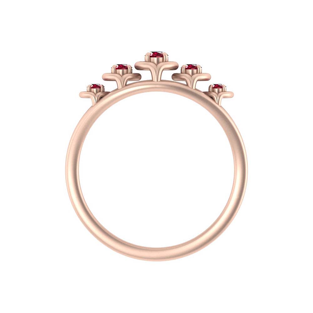 Oval cut Natural ruby ring