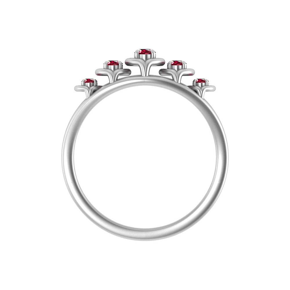 Oval cut Natural ruby ring