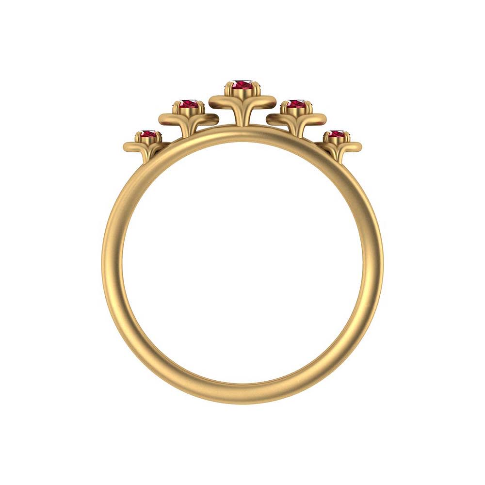 Oval cut Natural ruby ring