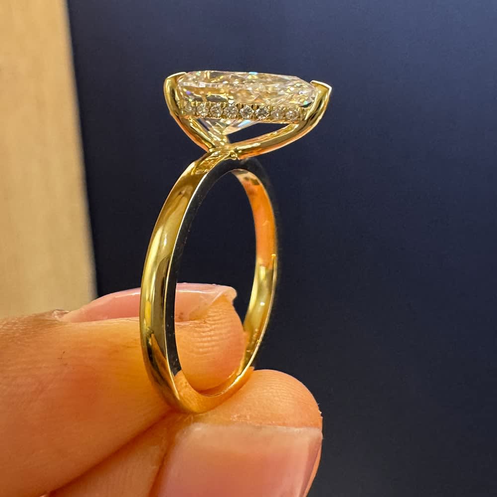 Classic 3ct pear cut lab engagement ring