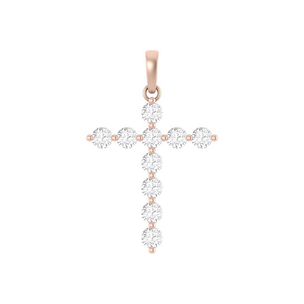 Classic Cross with 8 pointers each Lab diamonds