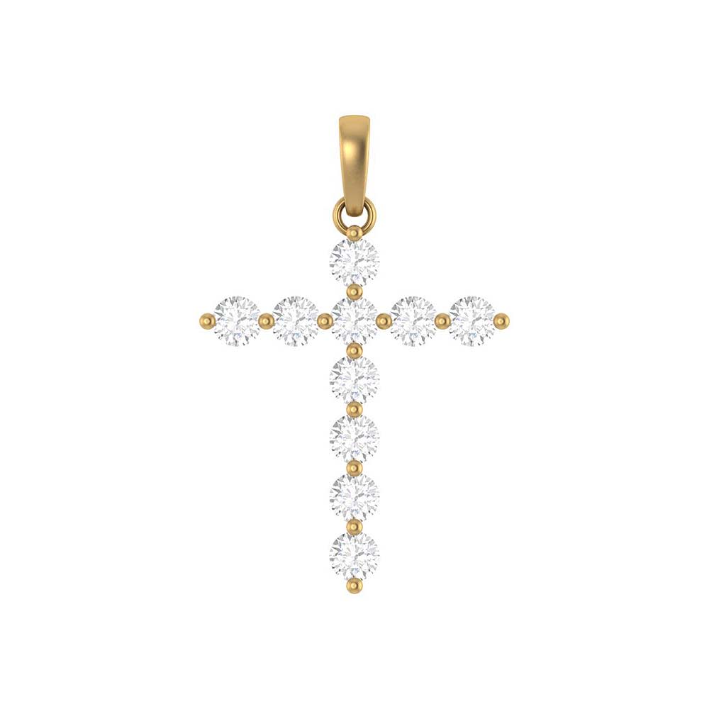 Classic Cross with 8 pointers each Lab diamonds