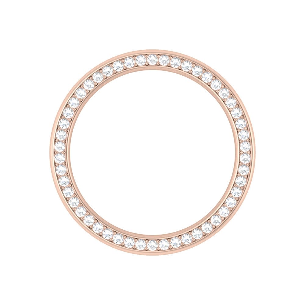 double sided diamond set rounded profile ring