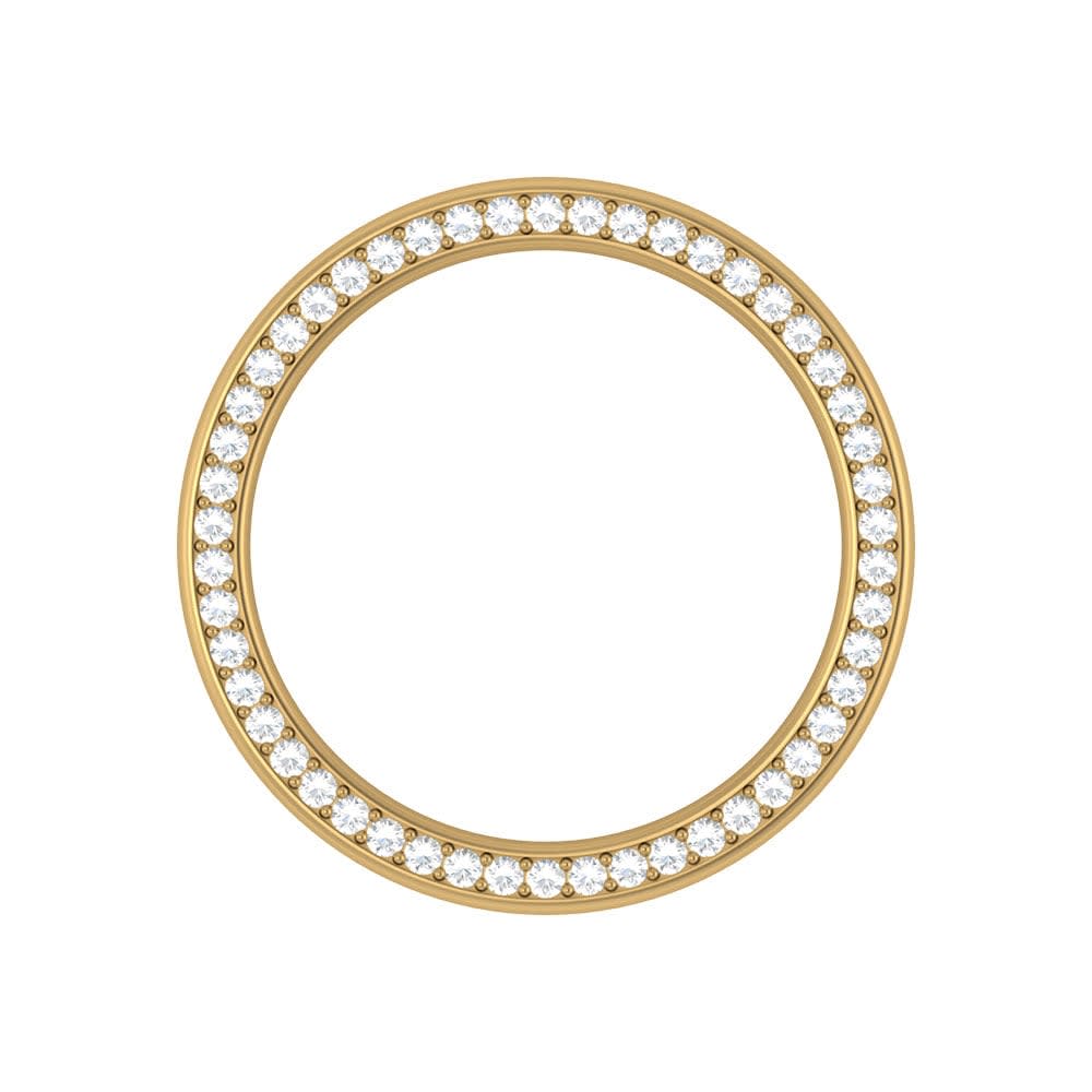 double sided diamond set rounded profile ring