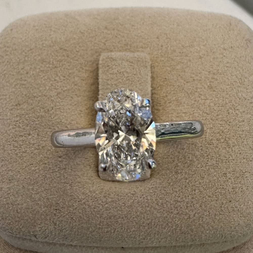Oval on a white gold band