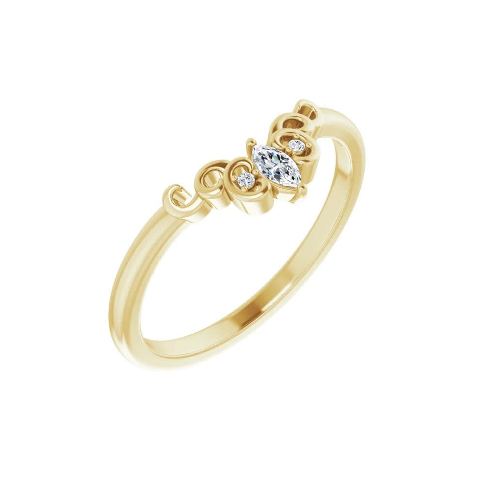 ladies ring with Arched