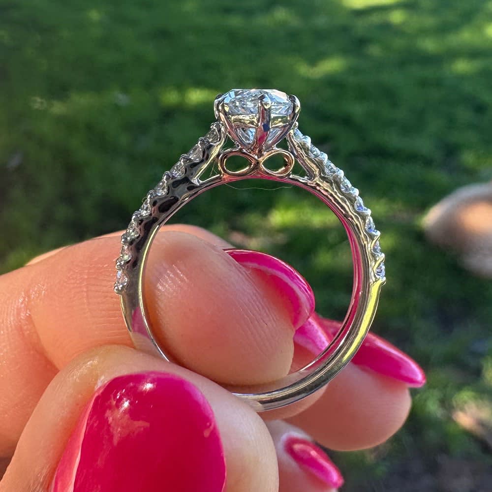 Lab Marquise cut with diamond band