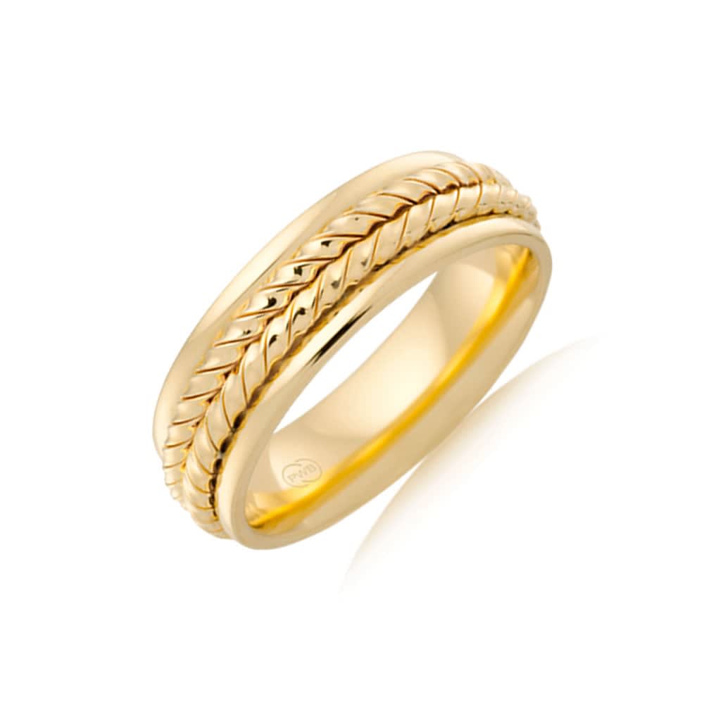 5mm mens pattern ring in 9k yellow