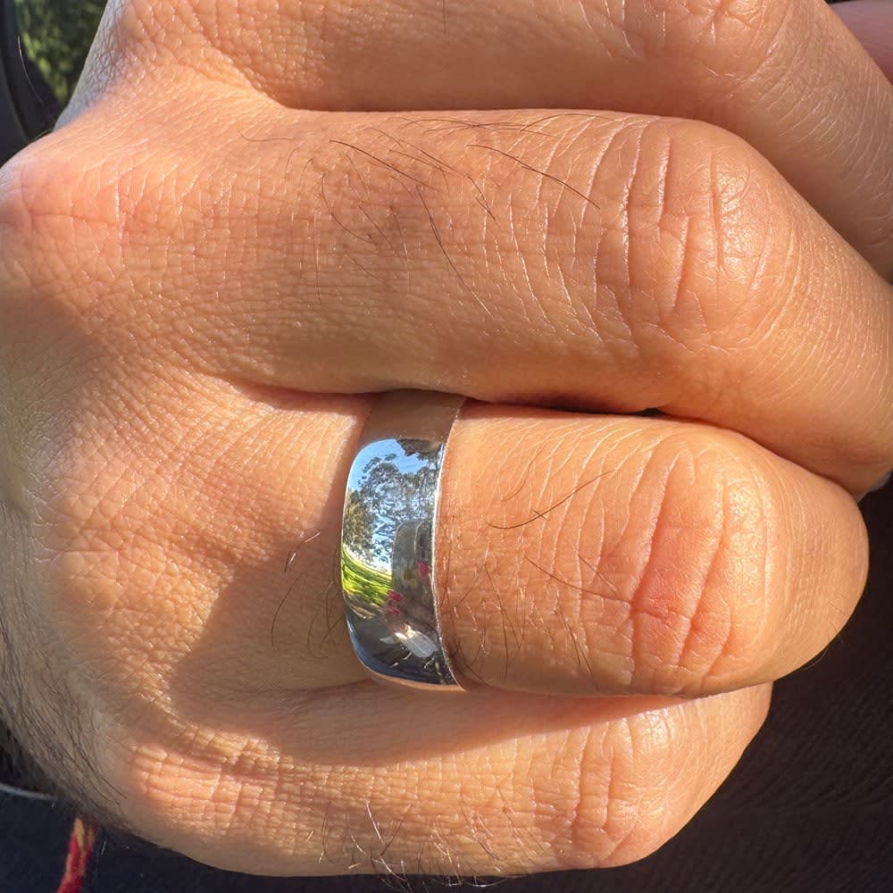7mm platinum 3D ring
