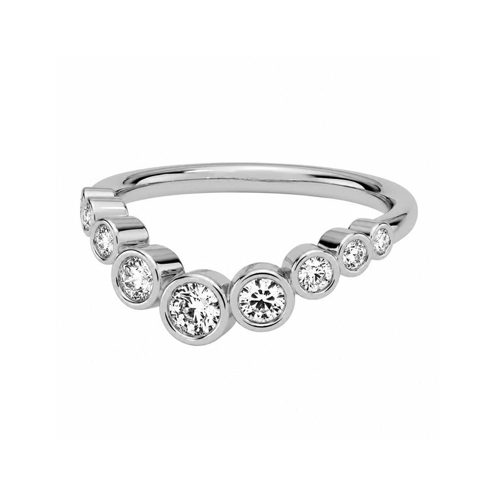 Bezel round Diamond Ring 14k