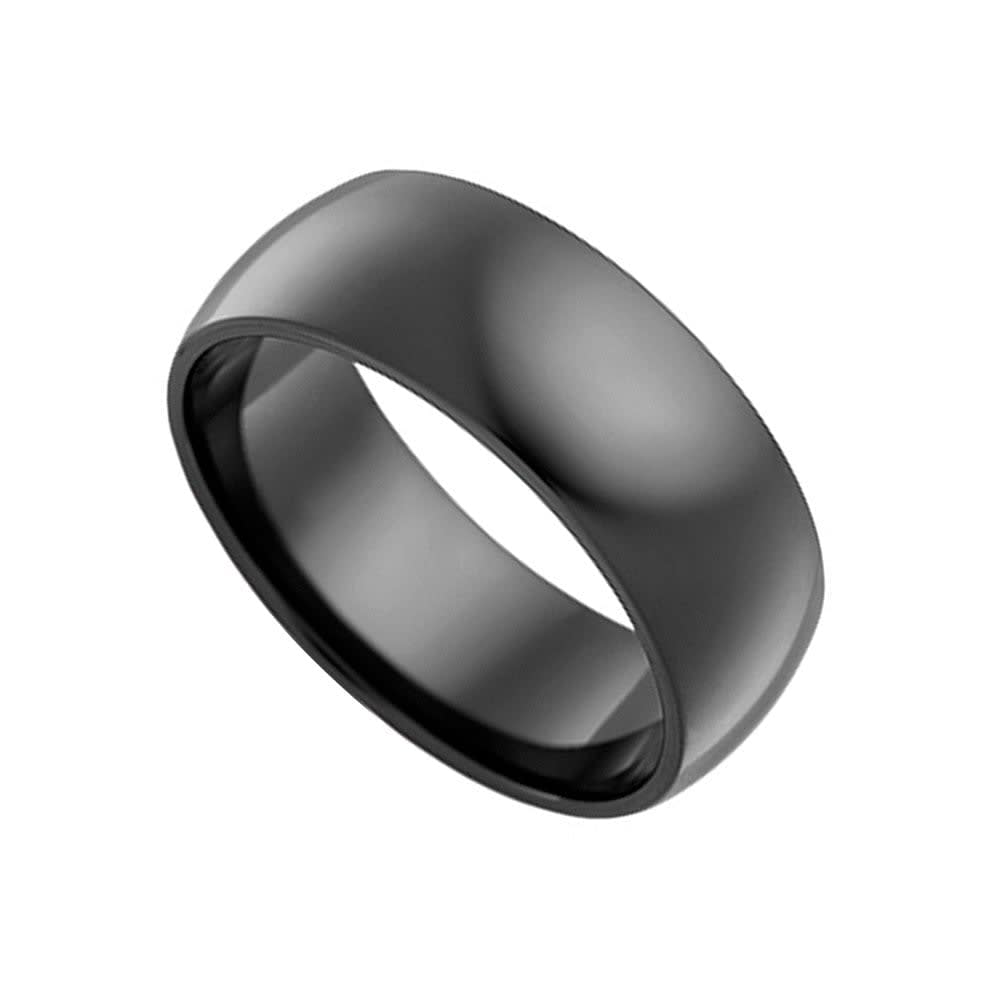 8mm high dome zirconium ring