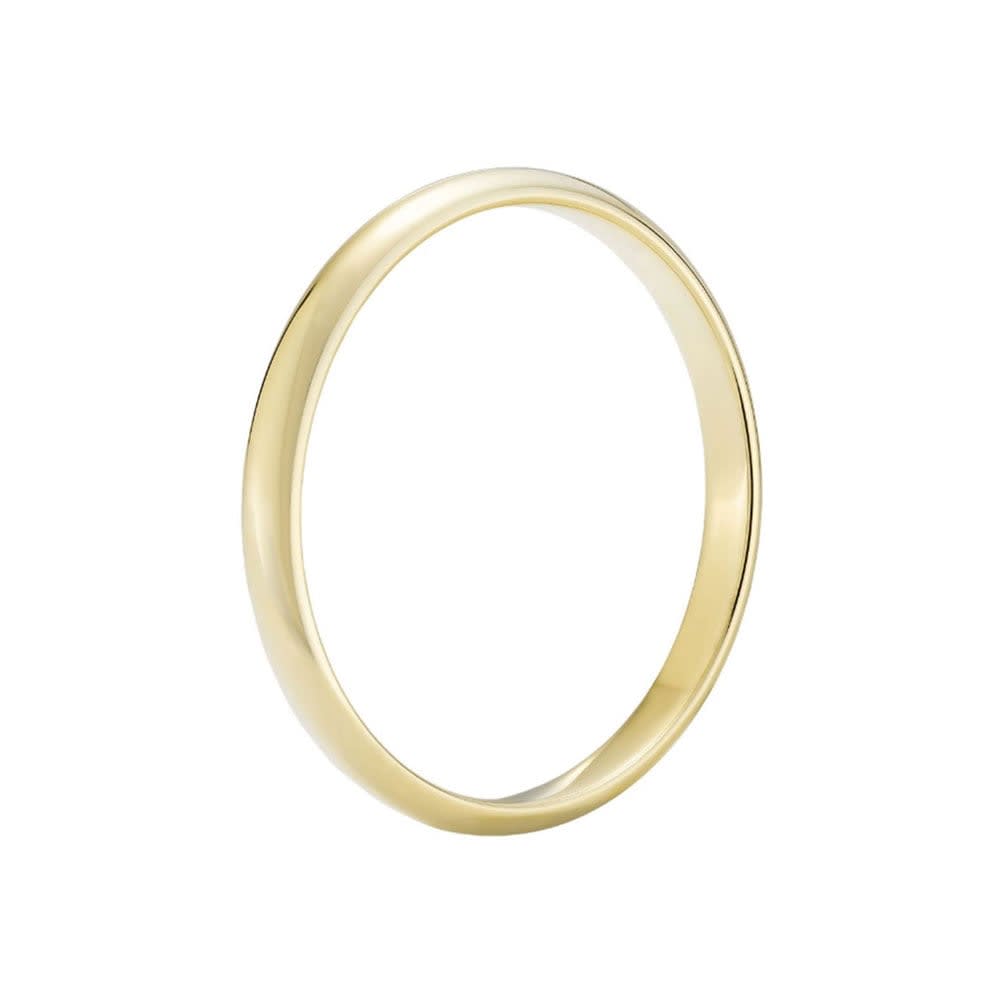 2mm ladies plain band yellow gold