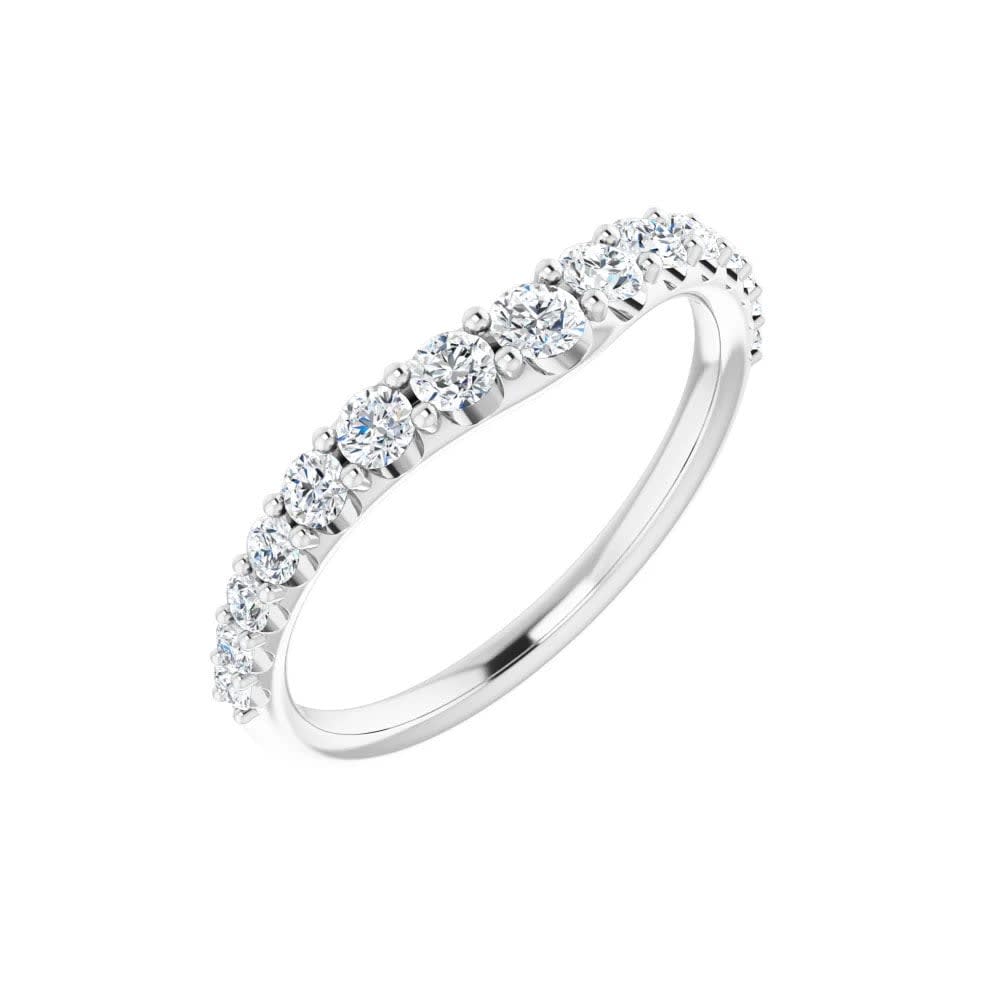 graduated tiara ring in white gold
