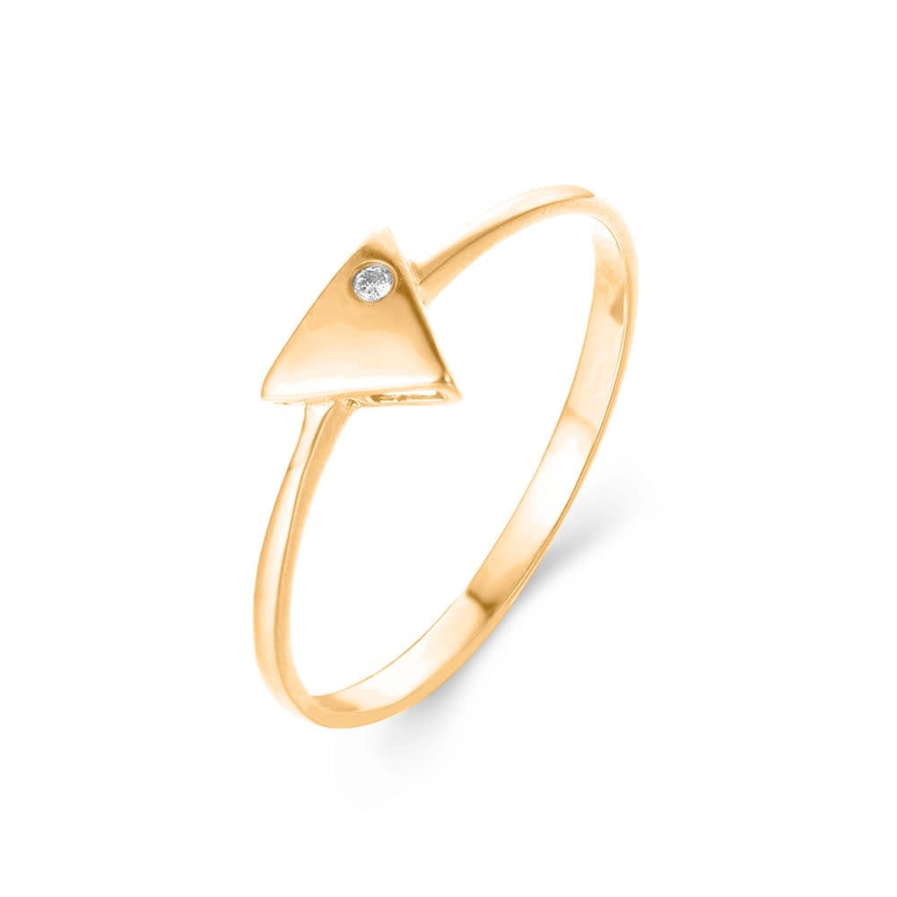 Petite Triangle Band in yellow gold