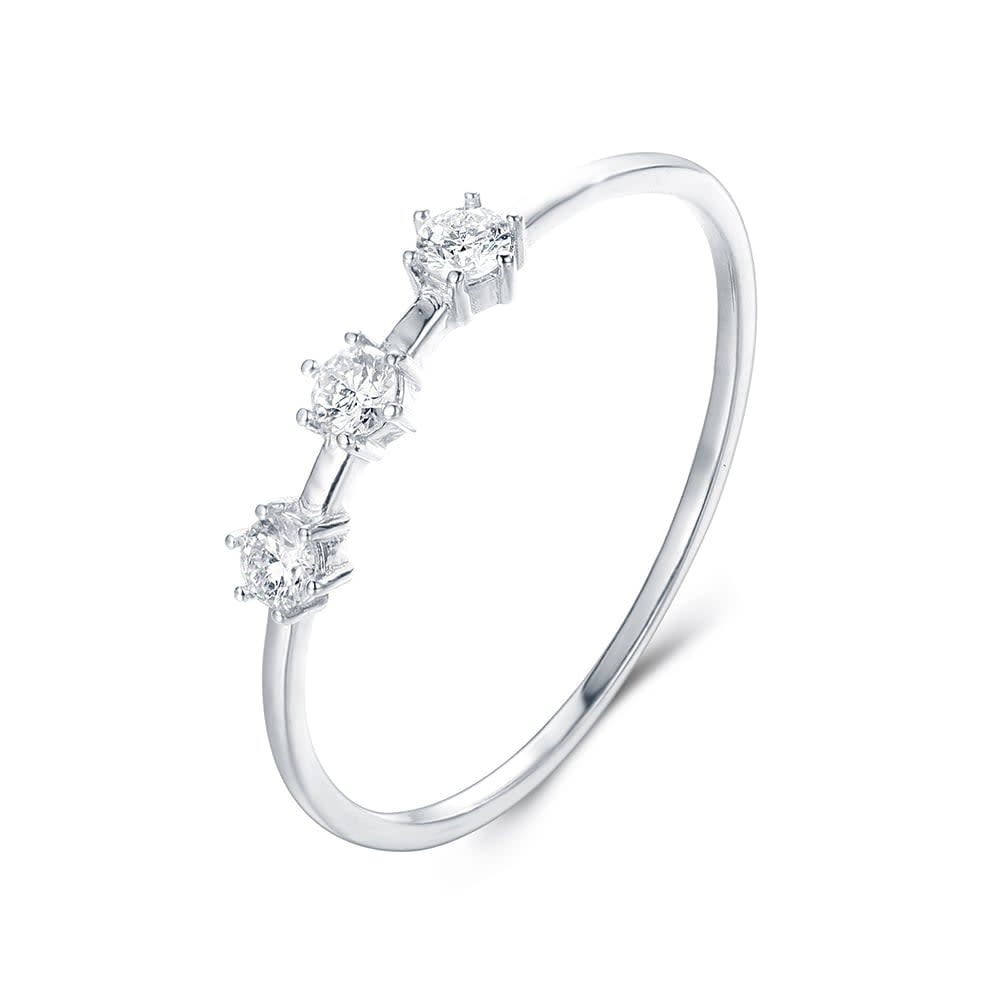 Petite Three stone Diamond Band