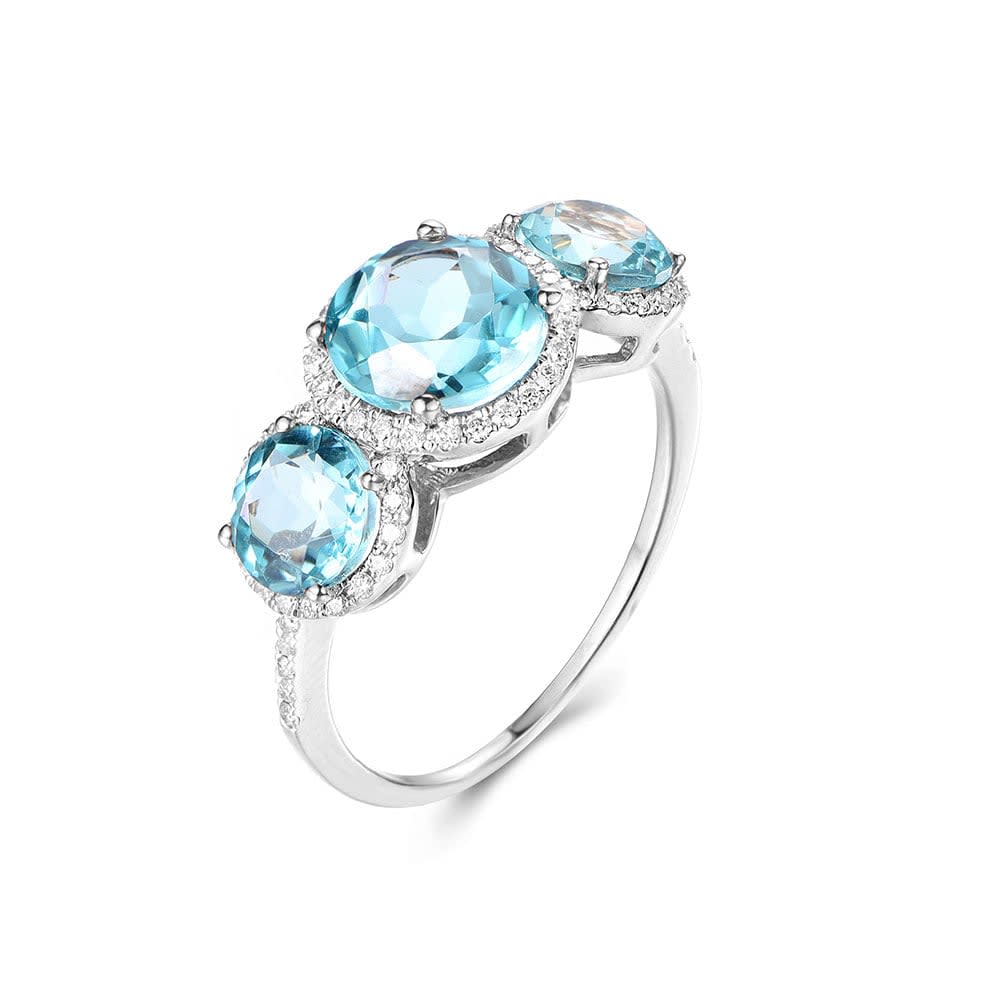 Round Topaz ring