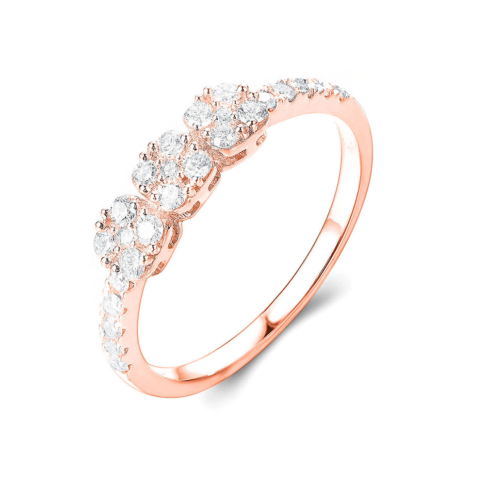 Cushion Shape Cluster Band