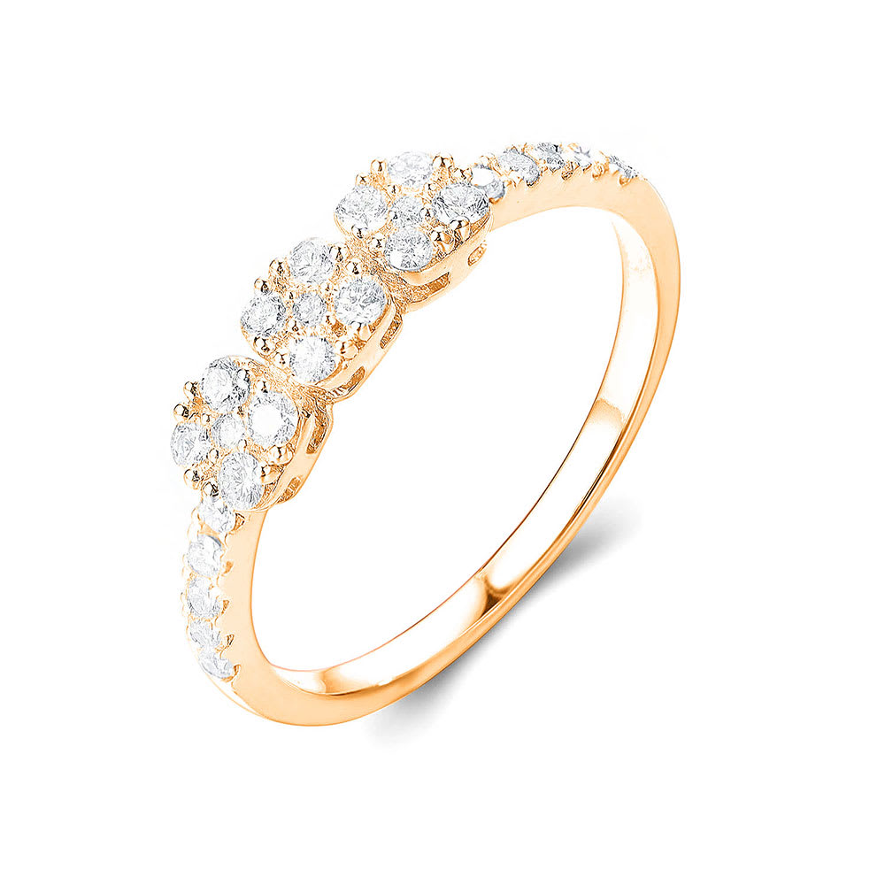 Cushion Shape Cluster Band