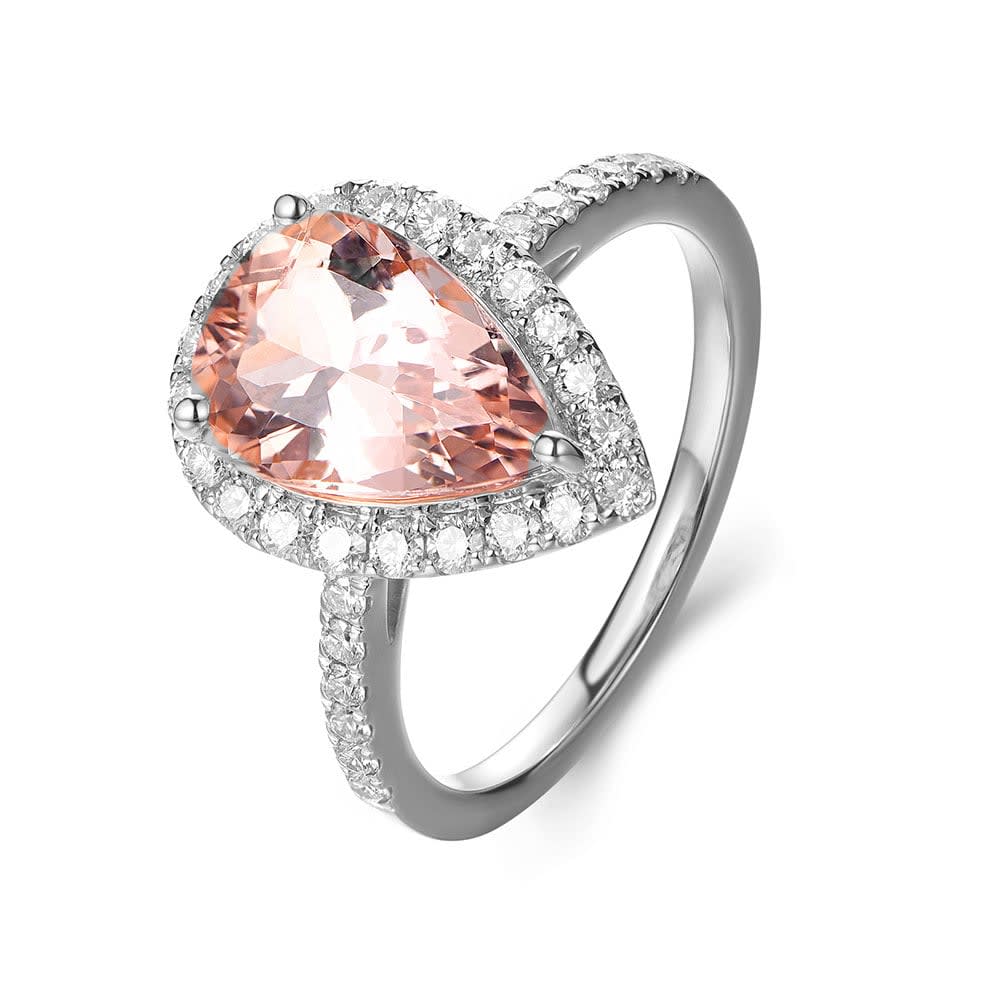 Morganite and Diamond Ring